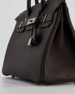 Hermès Birkin 30 Retourne Bag in Bai Brun Togo Leather with Palladium Hardware