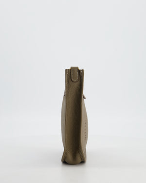 Hermès Mini Evelyne Bag in Etoupe Clemence Leather with Gold Hardware