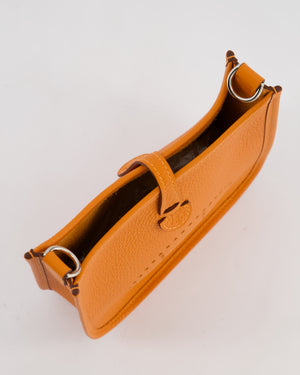 Hermès Mini Evelyne Bag in Orange Clemence Leather with Palladium Hardware