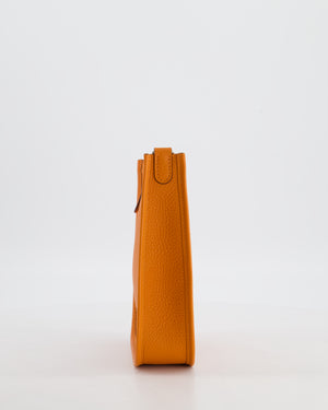 Hermès Mini Evelyne Bag in Orange Clemence Leather with Palladium Hardware