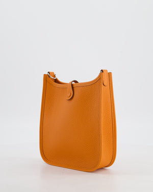 Hermès Mini Evelyne Bag in Orange Clemence Leather with Palladium Hardware