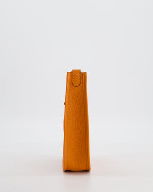 Hermès Mini Evelyne Bag in Orange Clemence Leather with Palladium Hardware