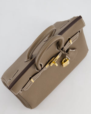 *HOLY GRAIL* Hermès Birkin 25 Retourne Bag in Etoupe Togo Leather with Gold Hardware