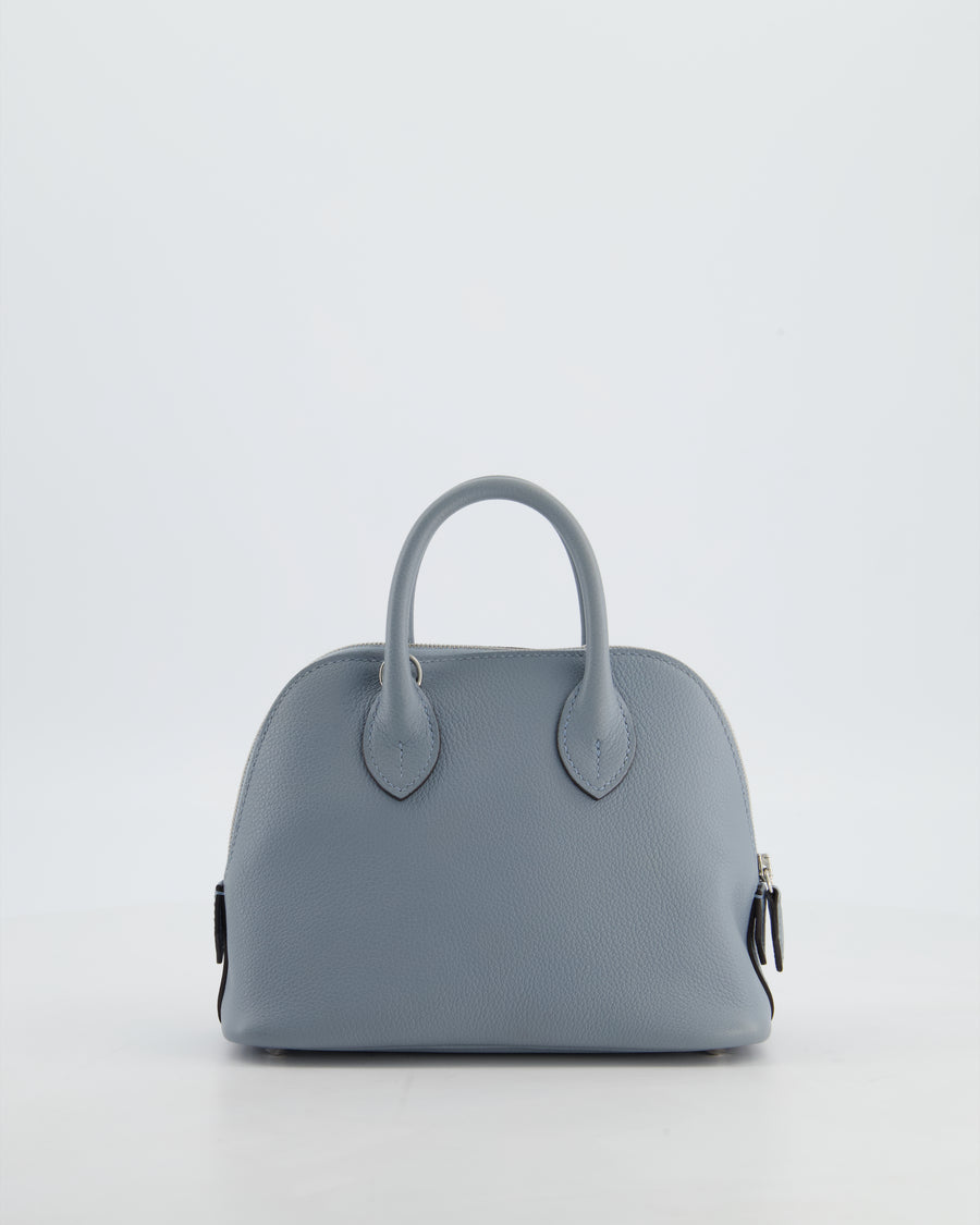*HOT* Hermès Mini Bolide 1923 Bag in Gris Pantin Evercolour Leather with Palladium Hardware
