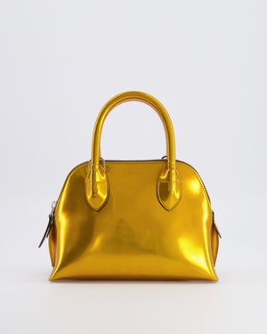 Lanvin Metallic Gold Small Top Handle Magot Bag with Silver Chain Strap RRP £1,300