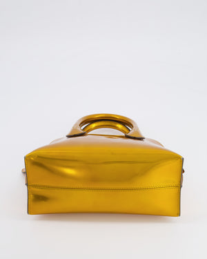 Lanvin Metallic Gold Small Top Handle Magot Bag with Silver Chain Strap RRP £1,300
