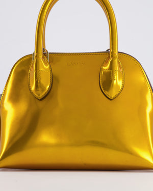 Lanvin Metallic Gold Small Top Handle Magot Bag with Silver Chain Strap RRP £1,300