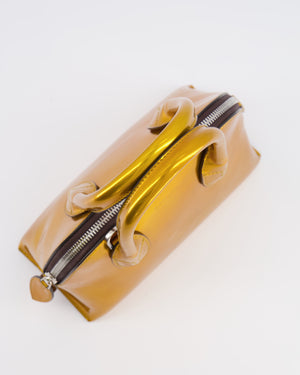 Lanvin Metallic Gold Small Top Handle Magot Bag with Silver Chain Strap RRP £1,300