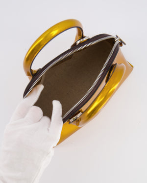 Lanvin Metallic Gold Small Top Handle Magot Bag with Silver Chain Strap RRP £1,300