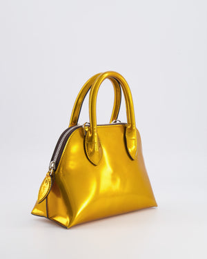 Lanvin Metallic Gold Small Top Handle Magot Bag with Silver Chain Strap RRP £1,300