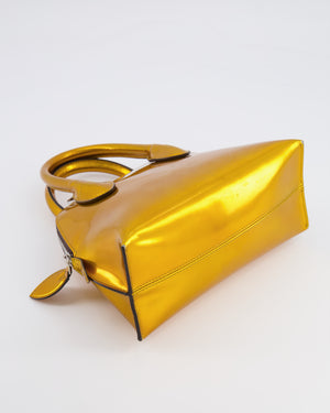 Lanvin Metallic Gold Small Top Handle Magot Bag with Silver Chain Strap RRP £1,300