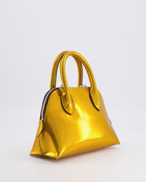 Lanvin Metallic Gold Small Top Handle Magot Bag with Silver Chain Strap RRP £1,300