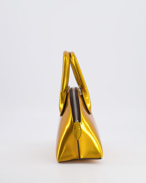 Lanvin Metallic Gold Small Top Handle Magot Bag with Silver Chain Strap RRP £1,300