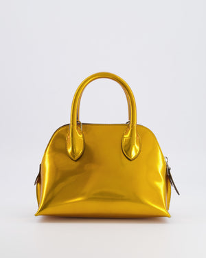Lanvin Metallic Gold Small Top Handle Magot Bag with Silver Chain Strap RRP £1,300