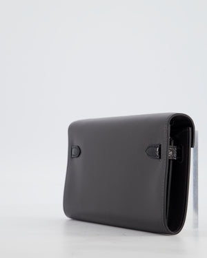 *SUPER RARE* Hermès Kelly To Go Touch Bag in Graphite Box Calf Leather & Noir Alligator Mississippiensis with Palladium Hardware