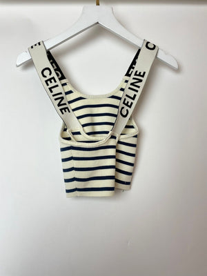 Celine Striped Knit Top Size Medium (UK 10)