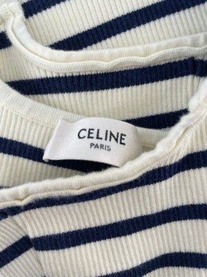 Celine Striped Knit Top Size Medium (UK 10)