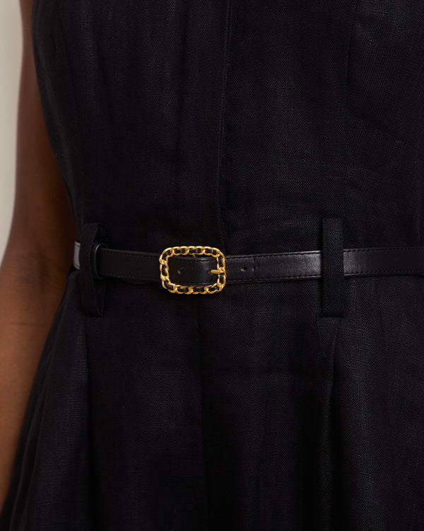 Chanel 95A Collectors Weaved Chain Buckle Belt with Logo Detail Size 70cm