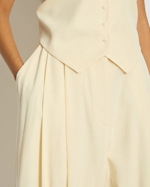 Raey Cream Tailored Trousers and Vest Set (UK 10/12)