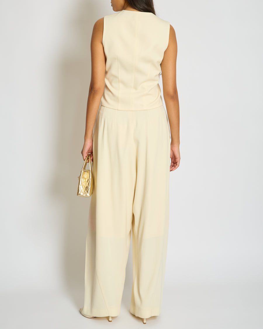 Raey Cream Tailored Trousers and Vest Set (UK 10/12)