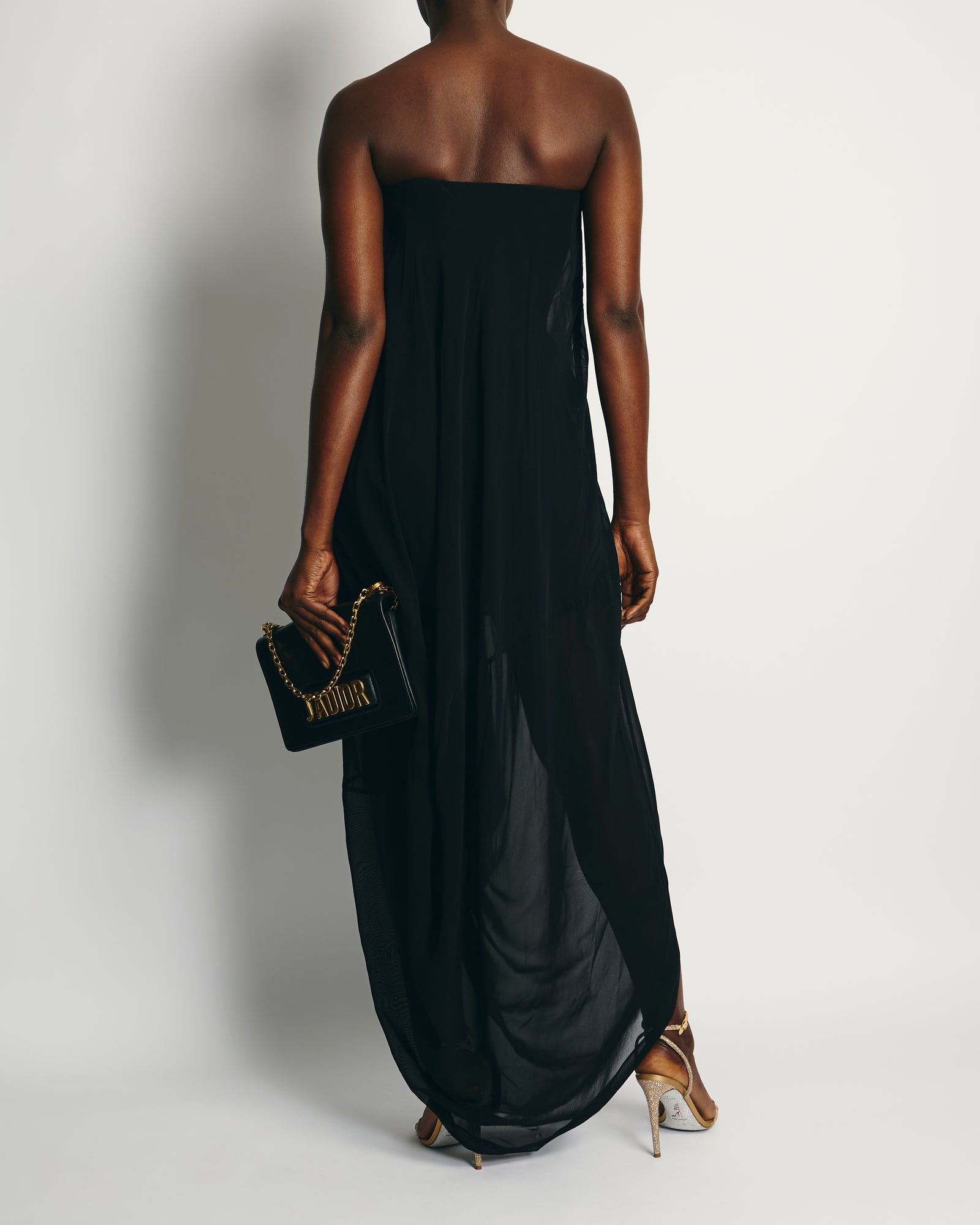 パーティードレス JACQUEMUS 233DR079 1495 990 Dresses Black La Saudade brodée (233DR079-1495-990-BLACK)