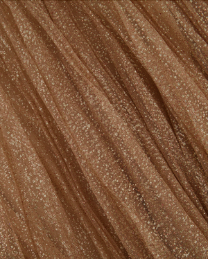 Ralph & Russo Gold Glitter Pleated Skirt Size IT 44 (UK 12)