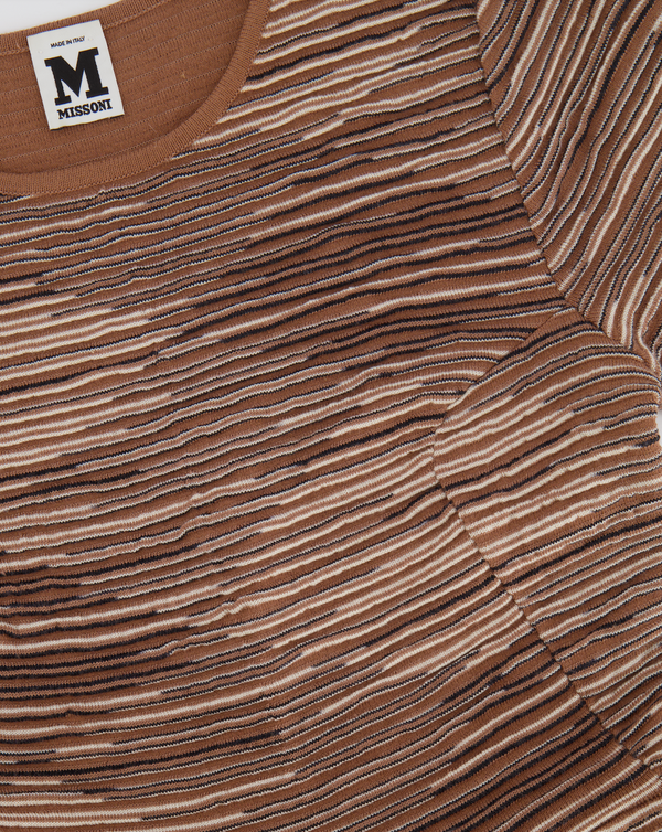 Missoni Brown Striped Textured Mini Dress Size IT 42 (UK 10)
