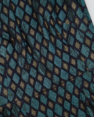 Dolce & Gabbana Turquoise Metallic and Gold Jacquard Mini Dress Size IT 38 (UK 6)