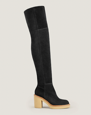 Hermès Black Suede Dakota Thigh-High Boots Size EU 36 RRP £1,500