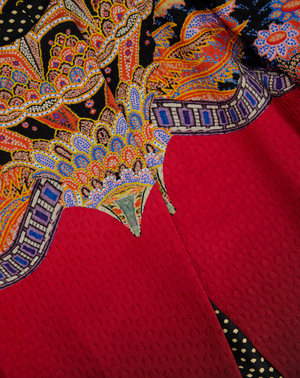 Etro Red Long Sleeve Ombre Paisley Print Jacket IT 42 (UK 10)