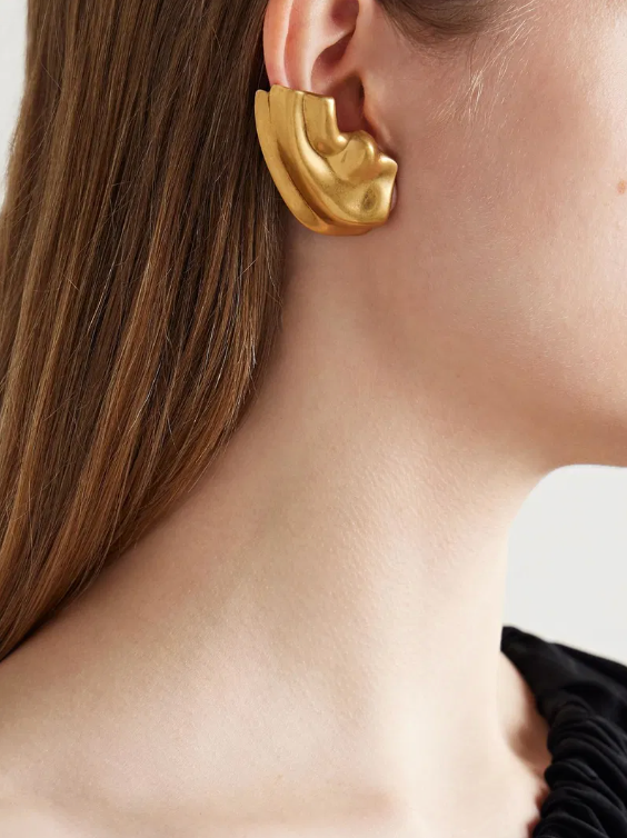 Khaite Amato Gold-Plated Earrings RRP £870