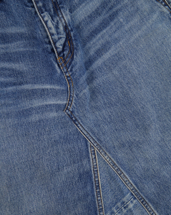 Saint Laurent Blue Denim Maxi Skirt With Trimmed Hem Detail Size 27 (UK 10) RRP £950