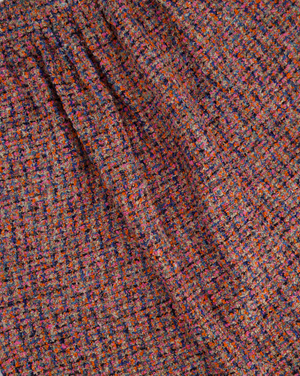 Dolce & Gabbana D&G Pink Tweed Midi Skirt with Chain Trim Detail Size IT 38 (UK 6)