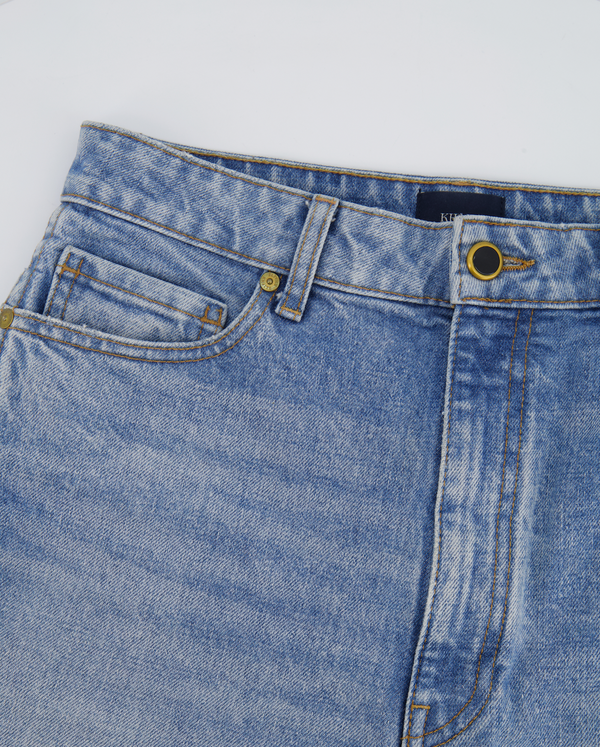 Khaite Blue High-Rise Straight-Leg Abigail Jeans Size 28 (UK 10) RRP £450
