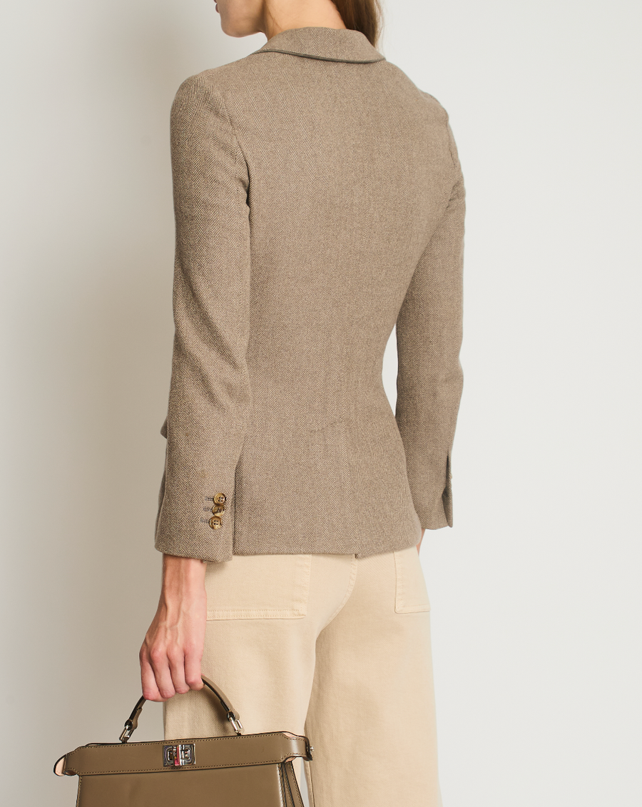 Loro Piana Brown Single Breasted Blazer Size IT 38 (UK 6)