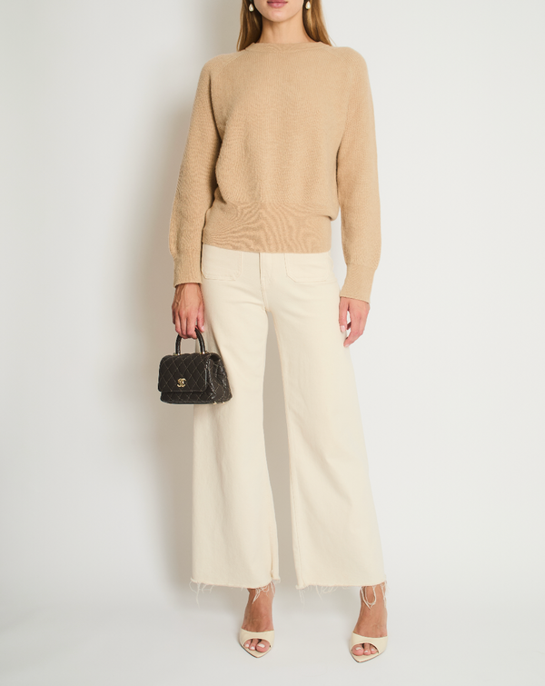 The Row Beige Oversized Ribbed Cashmere Jumper Size M (UK 8/10)
