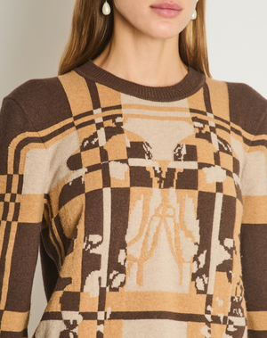 Hermès Brown Brides de Gala Long Sleeve Jumper Size FR 44 (UK 16)