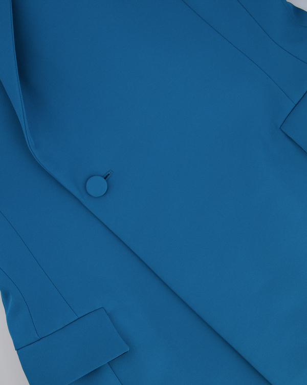 Balenciaga Petrol Blue Waisted Blazer Jacket Size FR 36 (UK 8) RRP £2,230