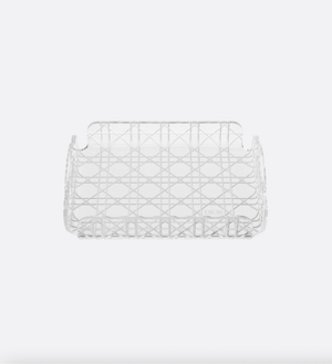 Christian Dior Clear Perspex, White Cannage Mini Tray RRP £190