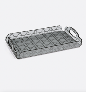 Christian Dior Grey Cannage Small Perspex Tray RRP £330