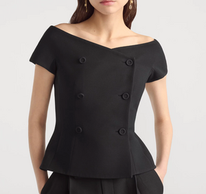 Christian Dior Off Shoulder Barr Jacket with Wide Leg Trouser Set Size UK 14 RRP Jacket £3200 Trouser RRP £1700