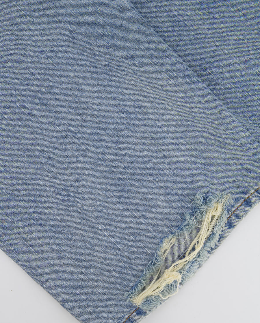 Balenciaga Wide Leg Unisex Jeans with Distressed Detail Size S (UK 8)