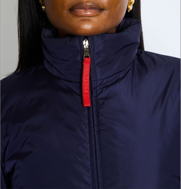 Prada Navy Blue Linea Rossa Ski Puffer Jacket Size IT 36 (UK 4)