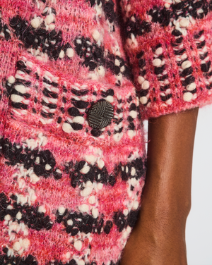 Chanel Multicolour Knitted Long Jacket with Pockets CC Button Detail Size Fr 40 (UK 12)