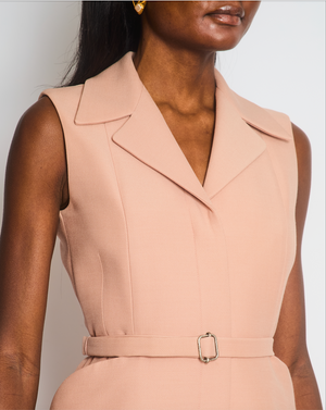 Christian Dior Dusty Pink Sleeveless Double-Breasted Jacket Dress Size FR 36 (UK 8)