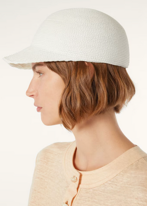 Loro Piana White Eirin Baseball Hat in Textile Paper Size L RRP £610