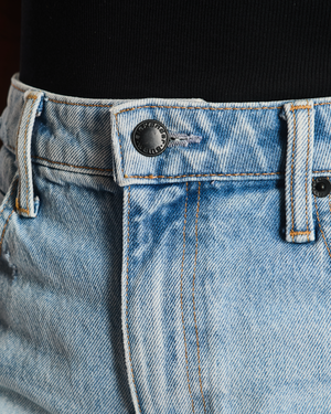 Alexander Wang Light Washed Blue Denim Shorts with Distressed Hem Details Size 25 (UK 6)