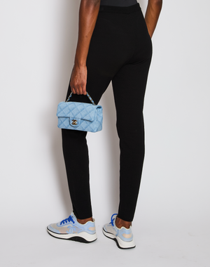 Prada Black Knitted Leggings with Logo Plaque Detail Size IT 44 (UK 12)