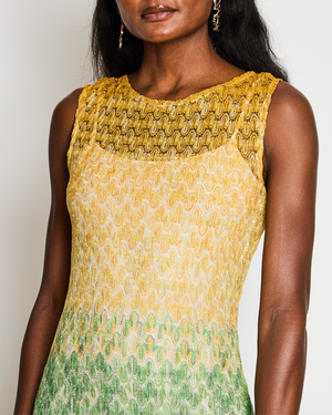 Missoni Metallic Ombre Multicoloured Maxi Dress Size IT M (UK 10)