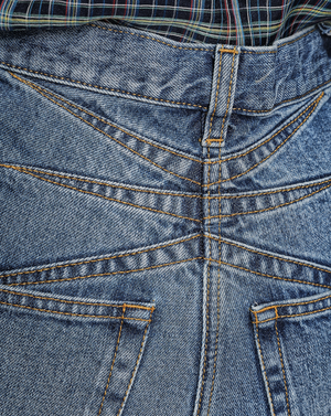 Alaïa Blue High-Waist Skinny Jeans with Eyelet Detail Size FR 36 (UK 8)